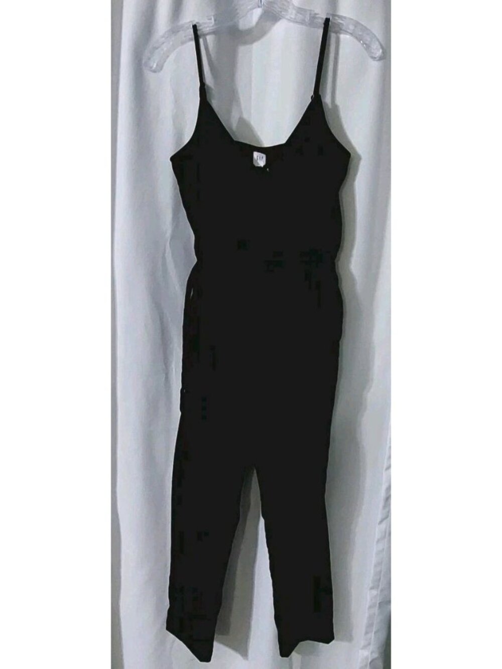 GAP Jumpsuit Petite Size 0 Velvet Vamp Red Cami Wrap Button Front Length 49"